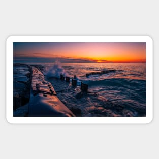 Sunset on the Shores of Lake Michigan Sticker